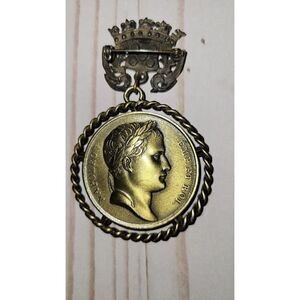 Signed Andrieu.F Napoleon Cliche Medal made into Brooch 1820's France